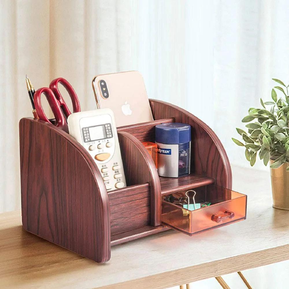 Glosen Wooden Desk  Organizer for Table