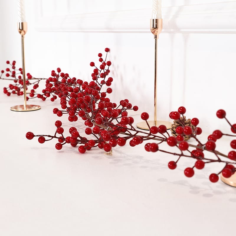 Artificial Red Berry Plants Christmas Garland

with no lights