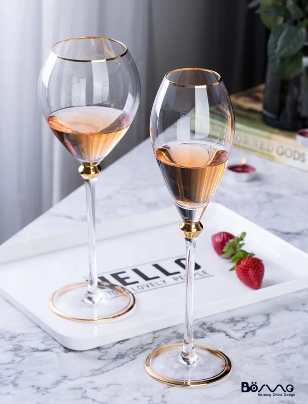 Royal Design  Crystal glasses Goblets/Wine Glass and Champagne Glass flutes