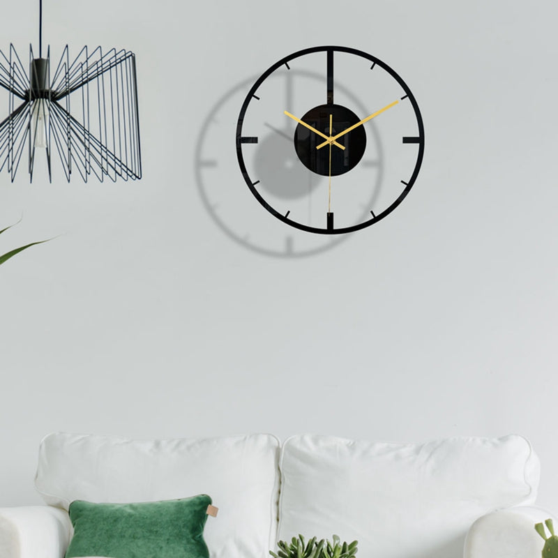 Fashion wall decor Wall Clock 3D Dimensional Black Acrylic Round Digital Wall Clock For Home Decoration Wall Clock