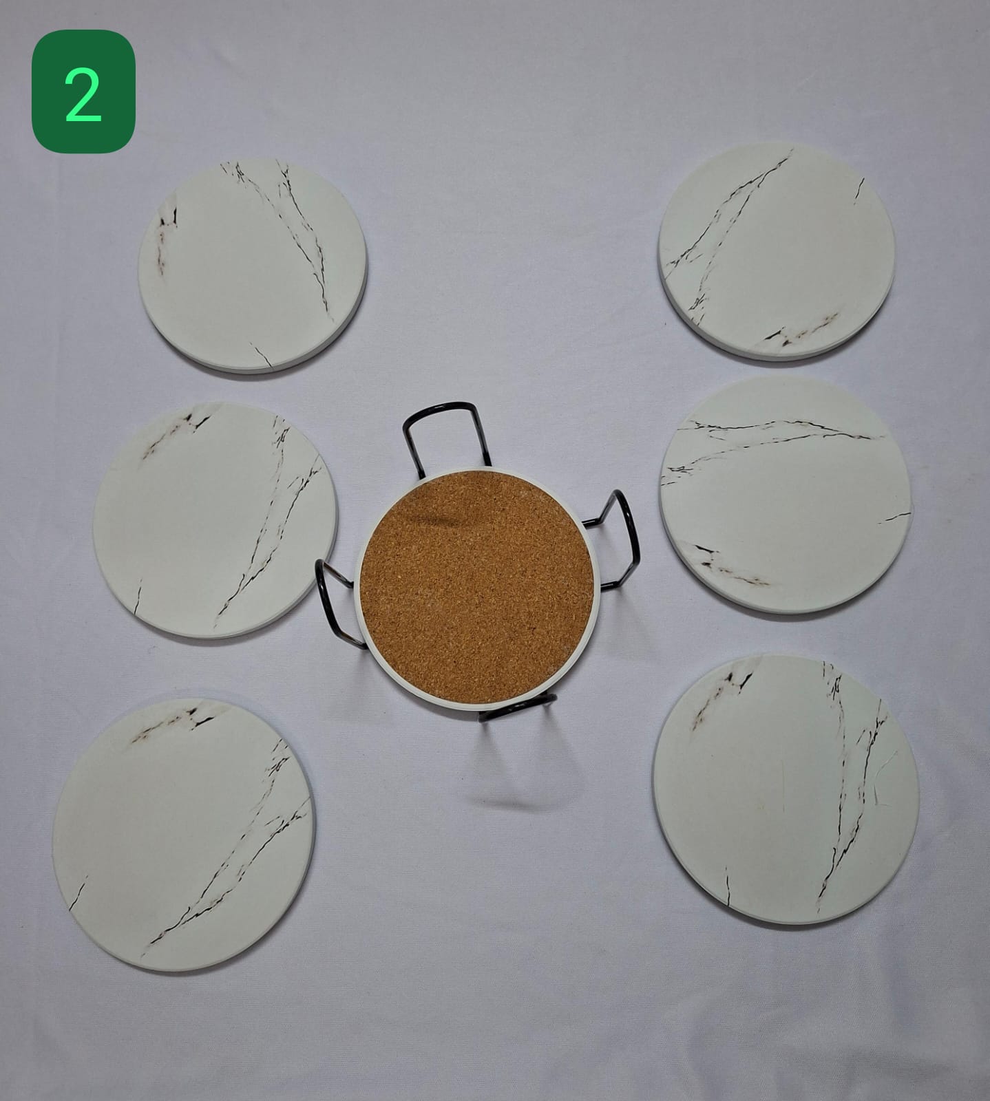 White marble coaster
