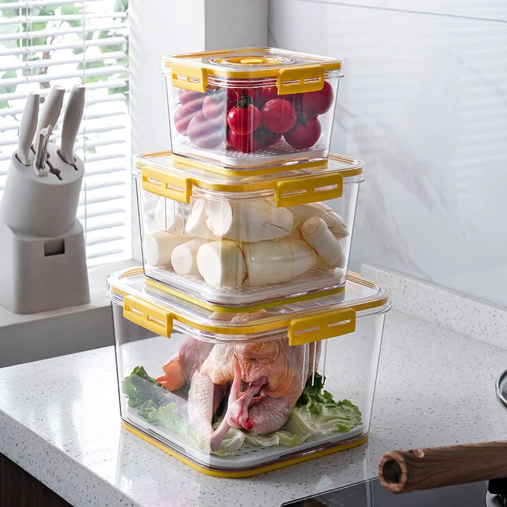 3pcs \ set Stackable Multipurpose Food Storage Containers Organizers