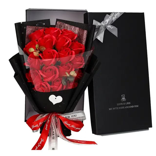 Artificial  Flower Rose Bouquet Gift Box Valentine's Day Gift For Mother Girlfriend Birthday Gift Box