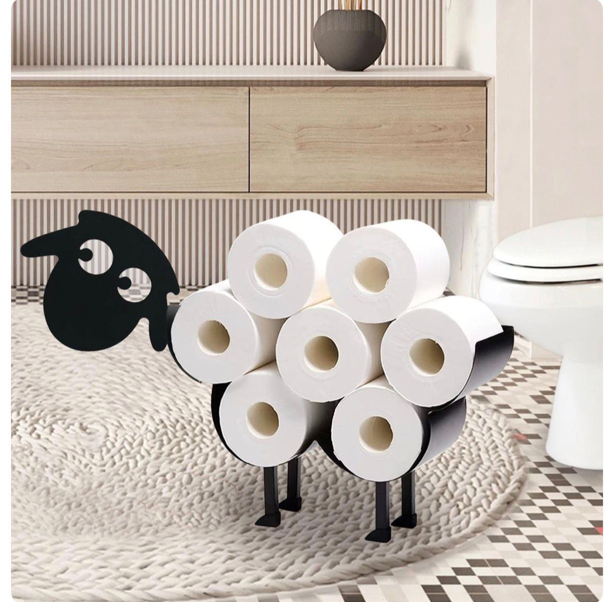 Creative Toilet Paper Holder – Metallic Finish