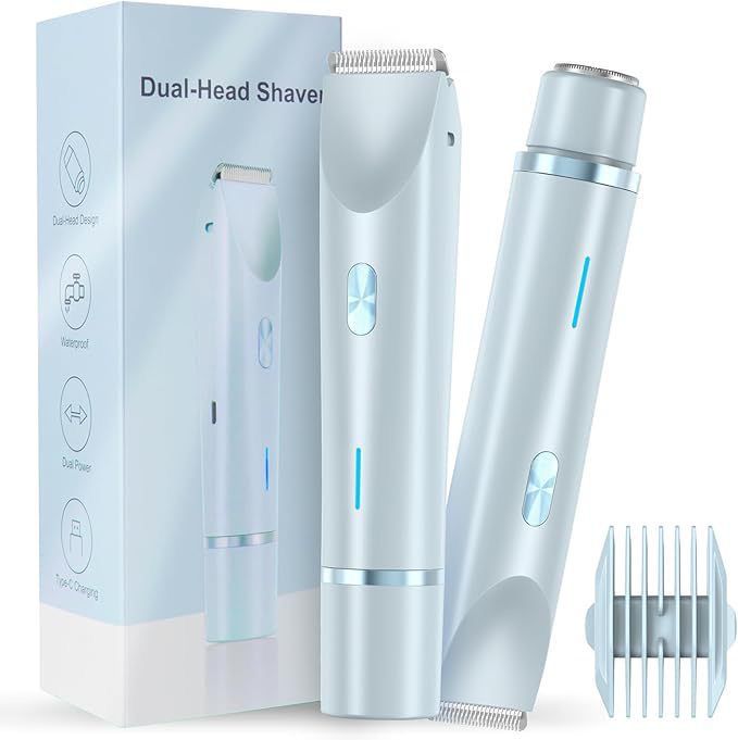 2 in 1 Rechargeable dual head shaver with smoothener 
Waterproof for shower shaving :- for Bikini,Body, Facial Hair Remover