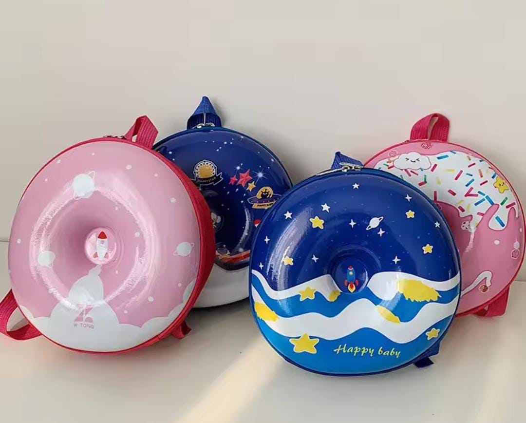 Unique and Whimsical 3D donut Preschool age back pack