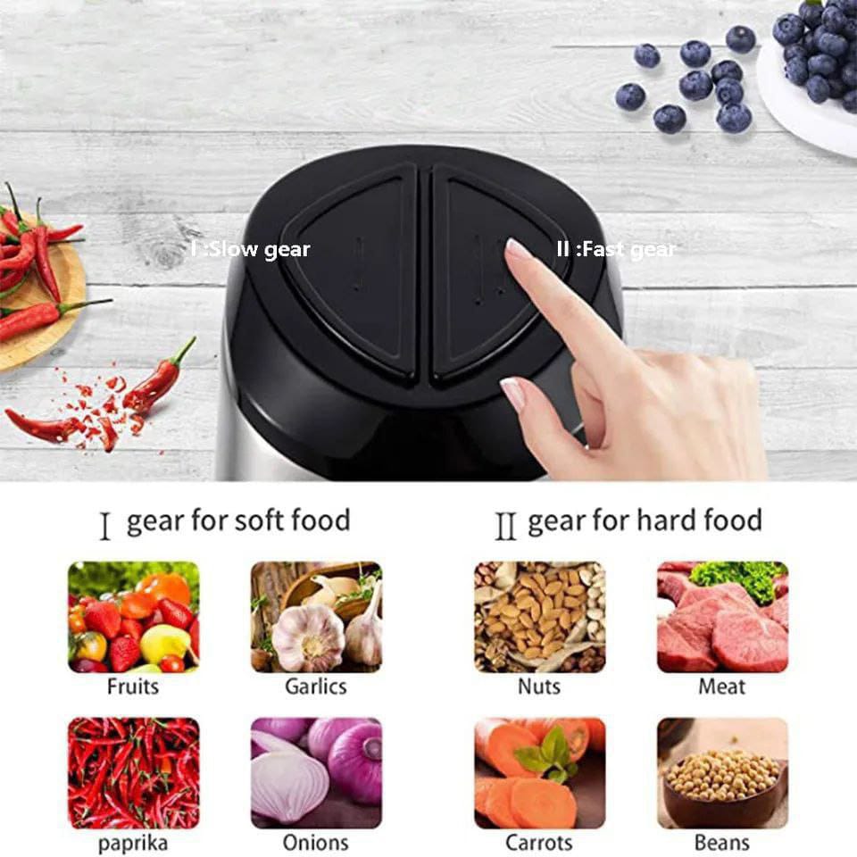 Stainless steel electric mincer / shredder 2L