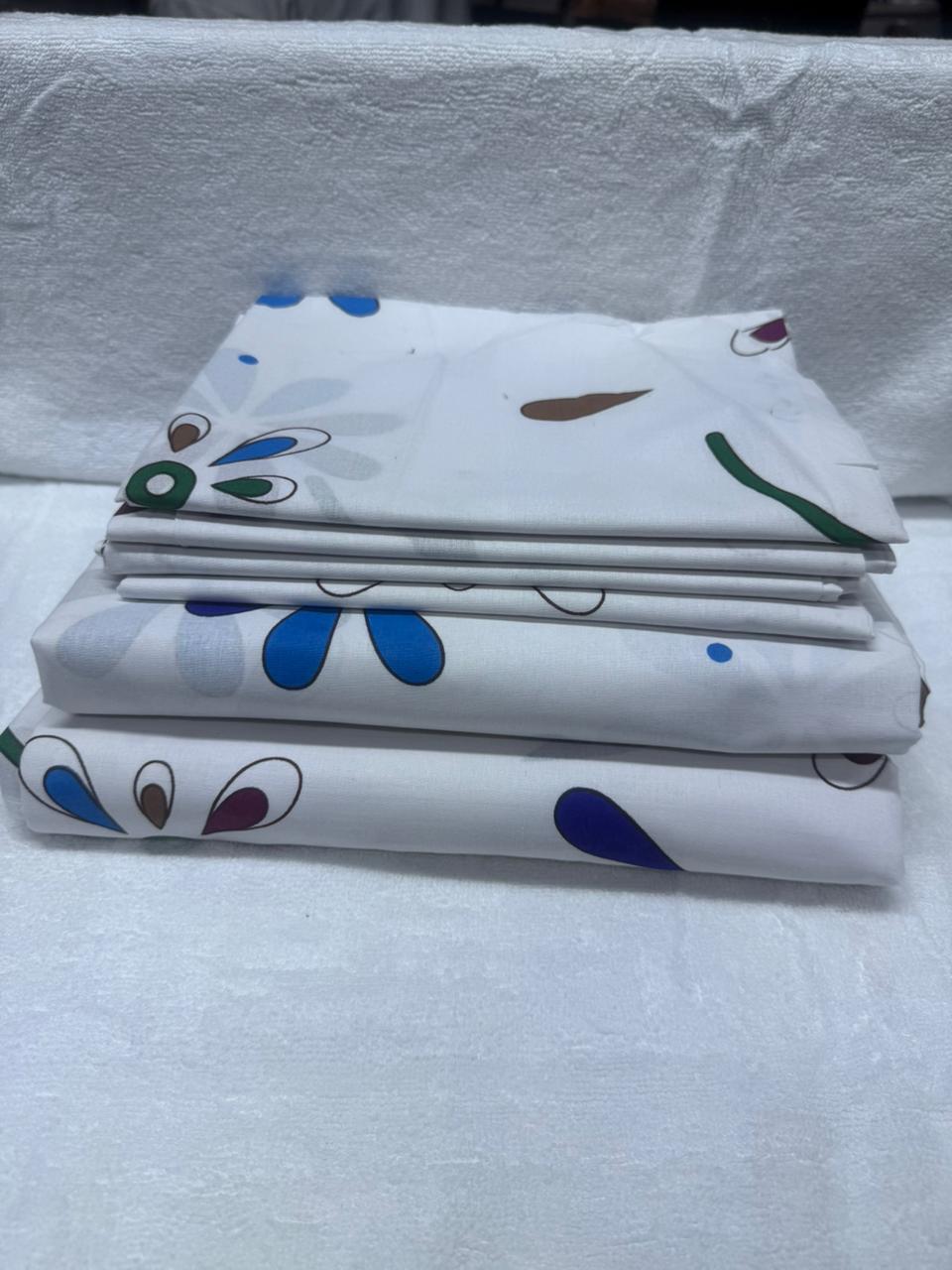 6pcs both printed bedsheets, two flat sheet and four pillowcases size 7*8