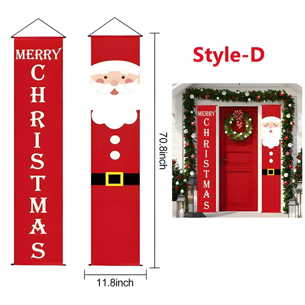 Christmas door banner 2pc set