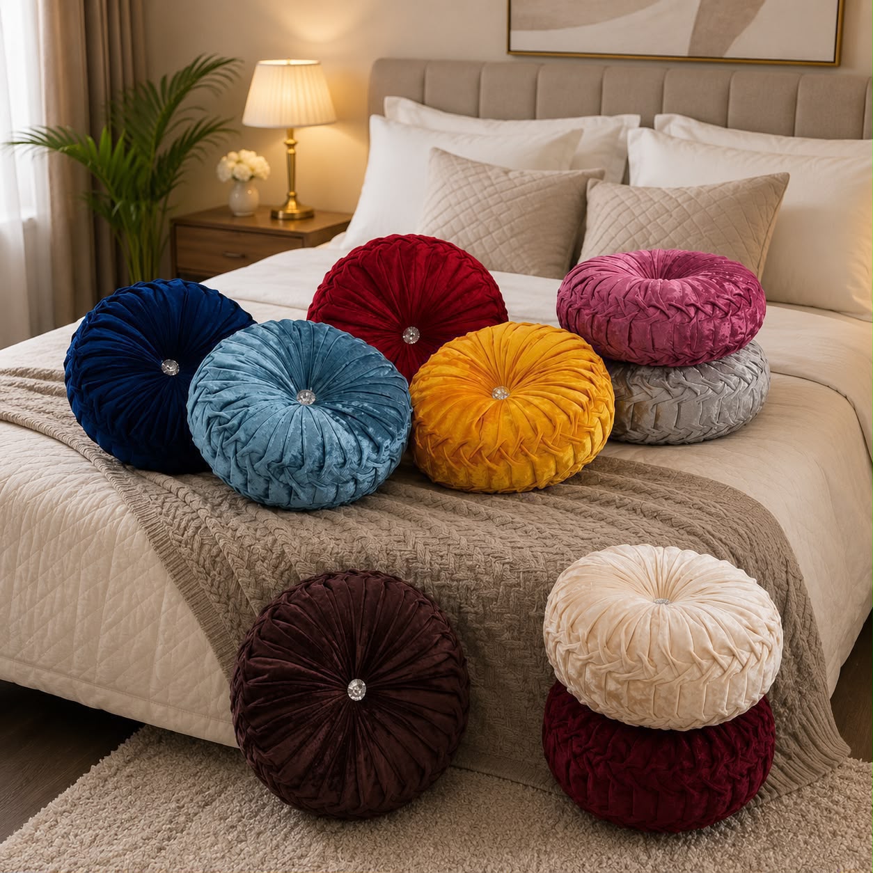 2pcs Big size European Round Pillow