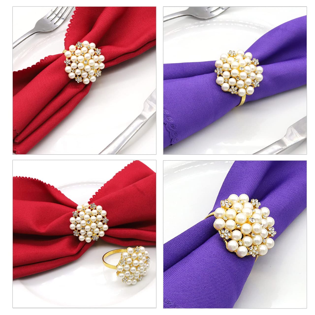 Napkin Ring Holder With Beads