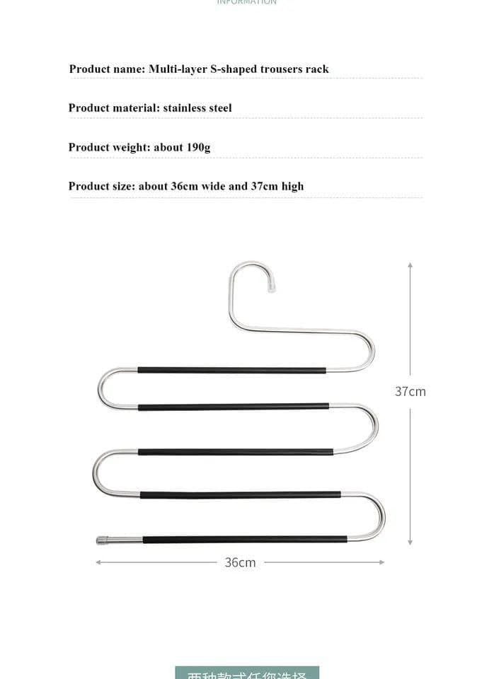 Stainless steel hangers with black antislip